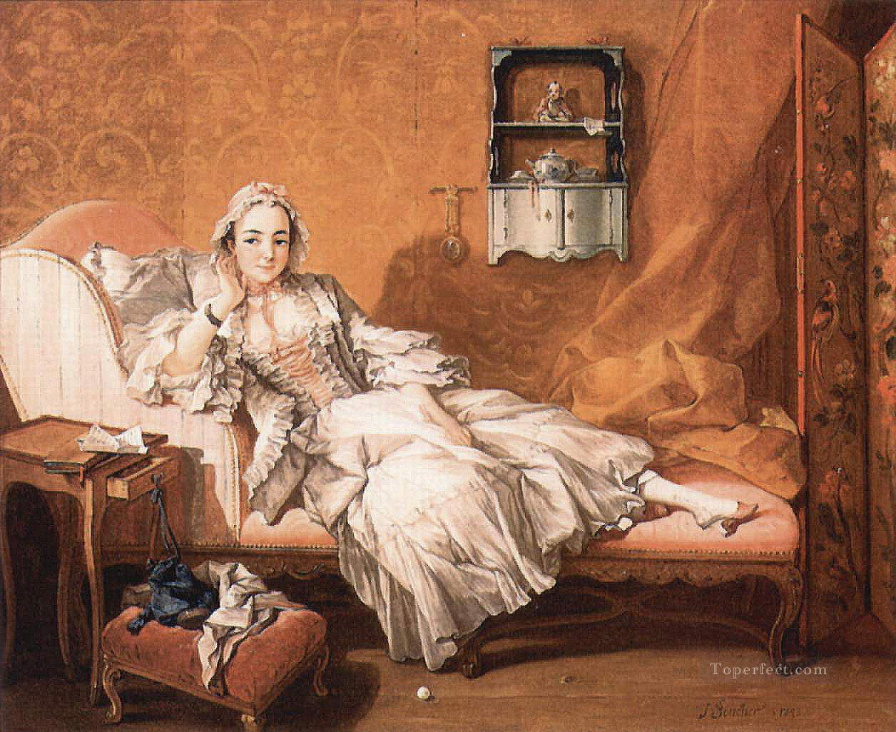 Retrato de la esposa del artista Francois Boucher Pintura al óleo